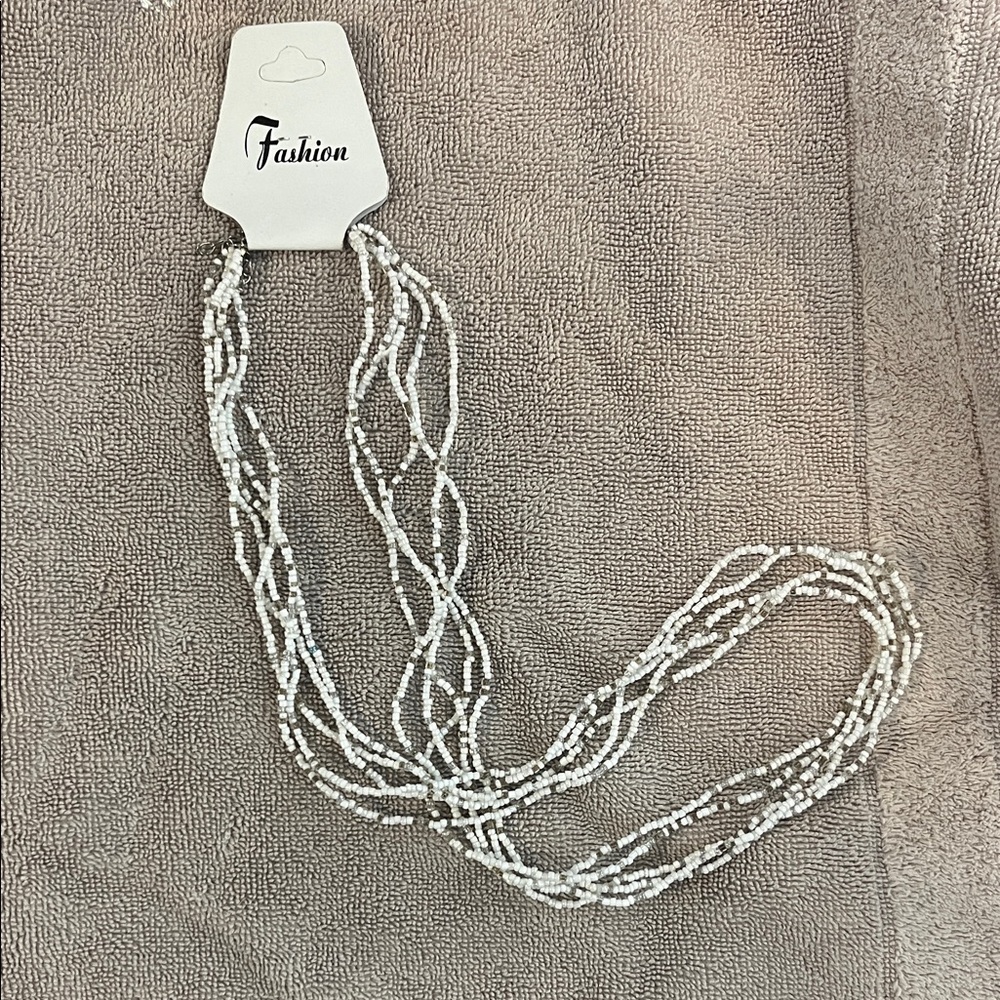 White Beaded Necklace